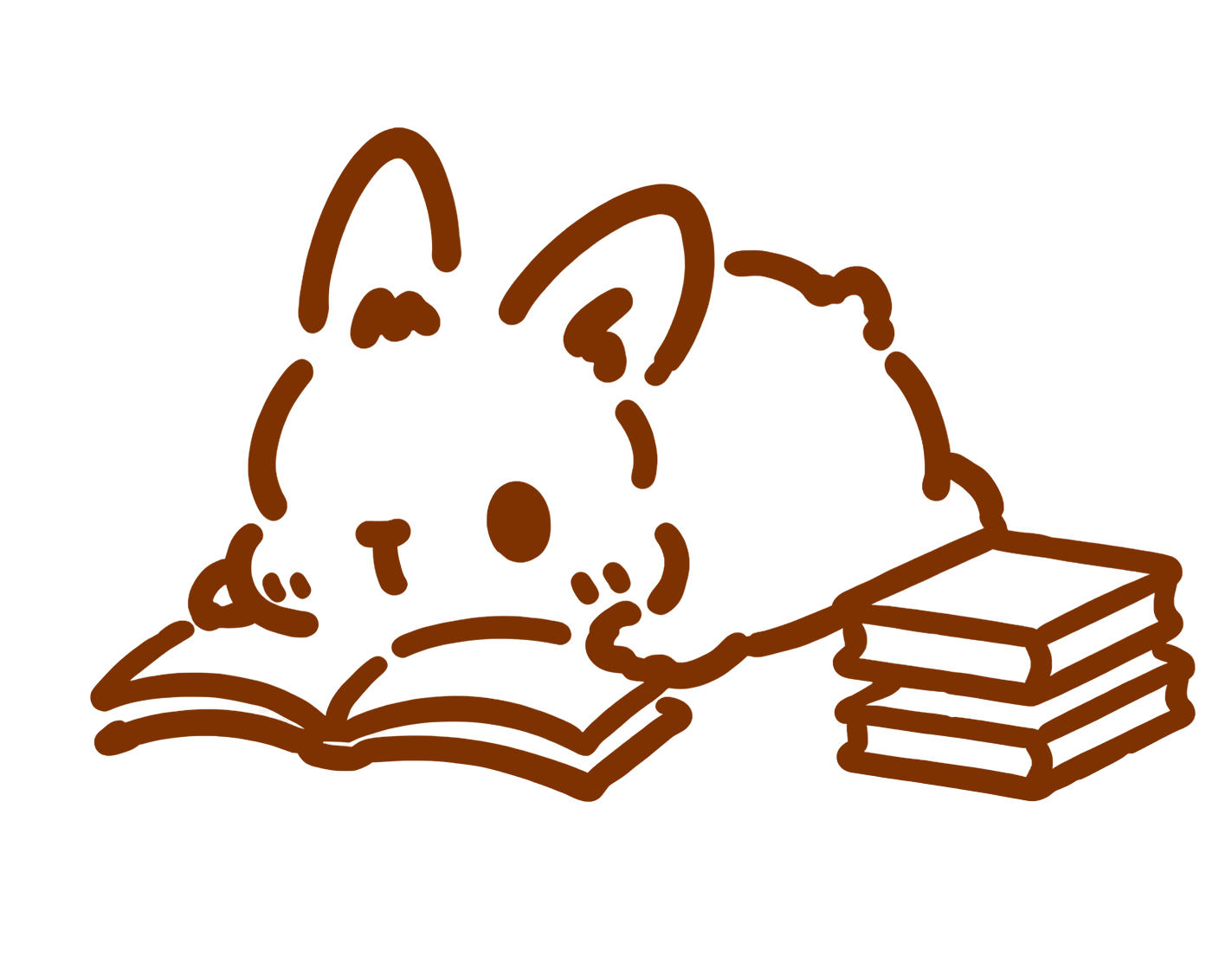 Puppy reading and making the final choice